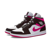 Bota Air Jordan 1 Mid Cactus Flower - Preto/Rosa