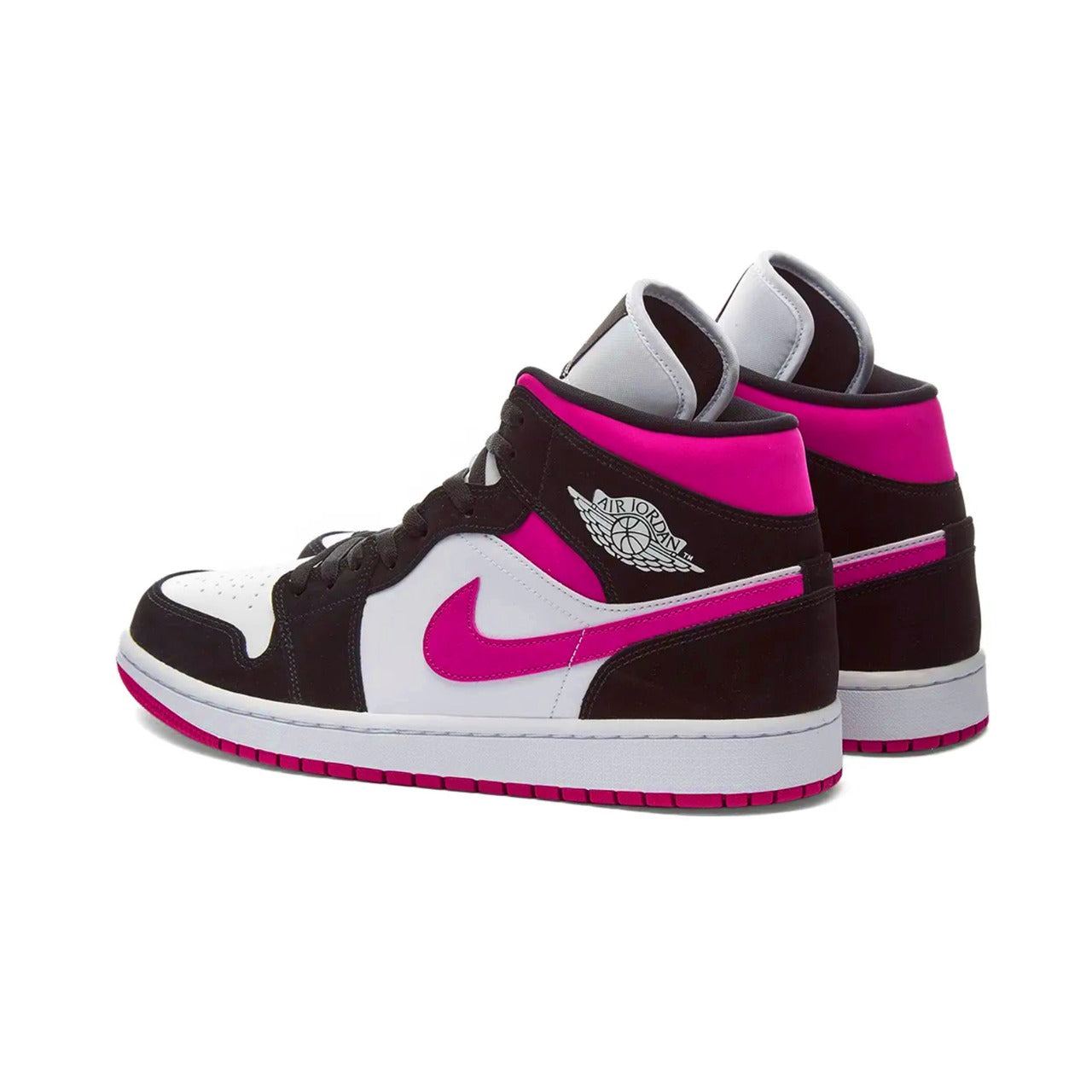 Bota Air Jordan 1 Mid Cactus Flower - Preto/Rosa